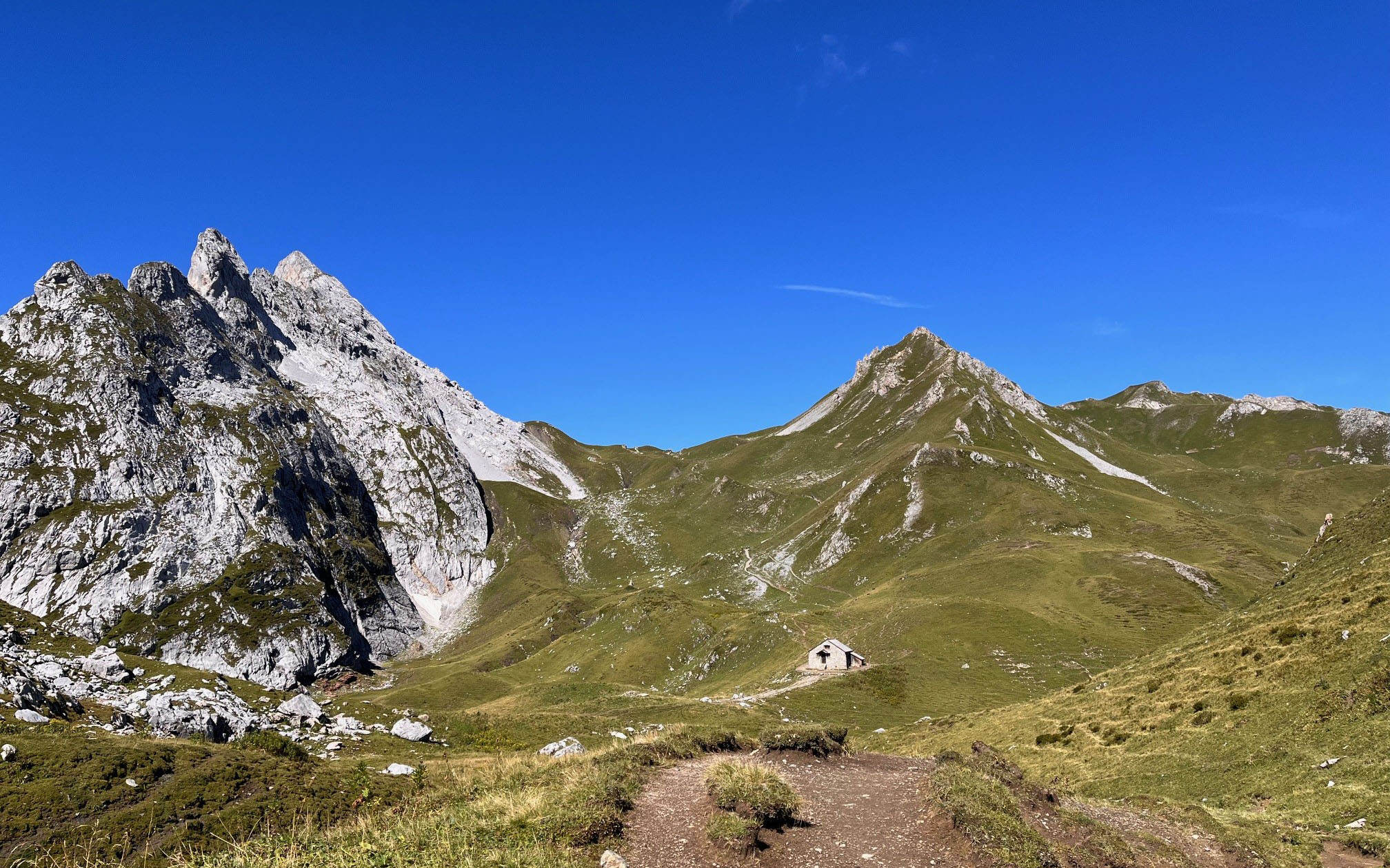Onderweg richting de Totalp Hütte